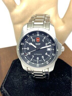 Victorinox Swiss Army Air Force Men's Watch Automatic Black Dial Steel 40mm